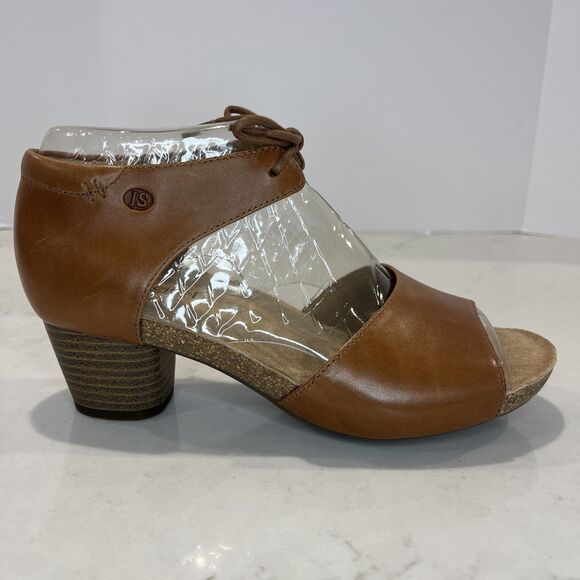 Josef Seibel NEW Open Peep Toe Camel Brown Pumps Comfort Sandals EU 37 6- 6.5 - Picture 3 of 14
